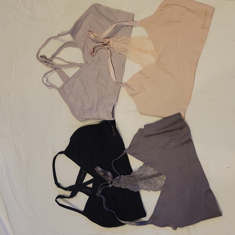 Danskin Bras-Set of 4- Size Small